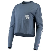 League Collegiate Wear Kentucky Wildcats Clothesline Cotton Midi Crop Long Sleeve T-Shirt                                       