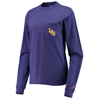 League Collegiate Wear LSU Tigers Pocket Oversized Long Sleeve T-Shirt                                                          