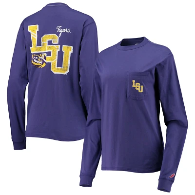 League Collegiate Wear LSU Tigers Pocket Oversized Long Sleeve T-Shirt                                                          