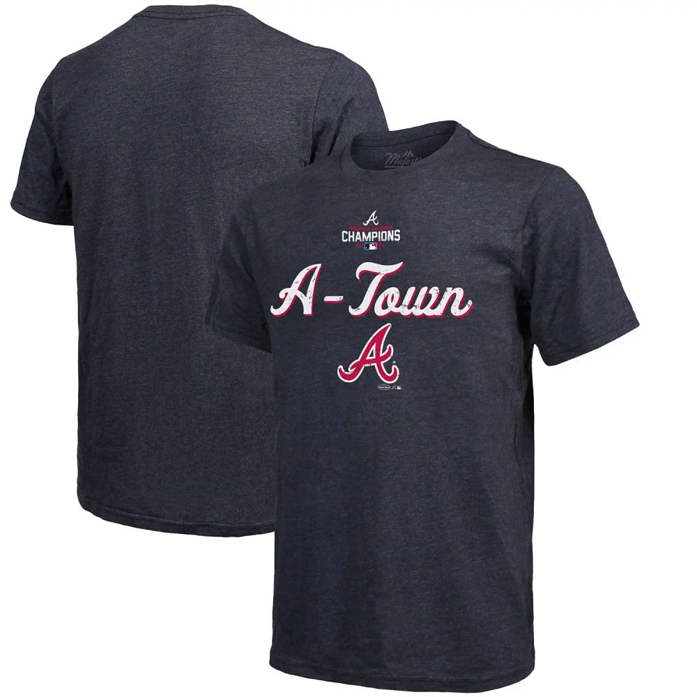 Majestic Threads Atlanta Braves 2021 World Series Champions Team Saying Tri-Blend T-Shirt                                       