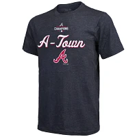 Majestic Threads Atlanta Braves 2021 World Series Champions Team Saying Tri-Blend T-Shirt                                       