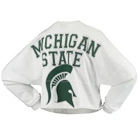 Michigan State Spartans Raw Hem Cropped Spirit Jersey Long Sleeve T-Shirt