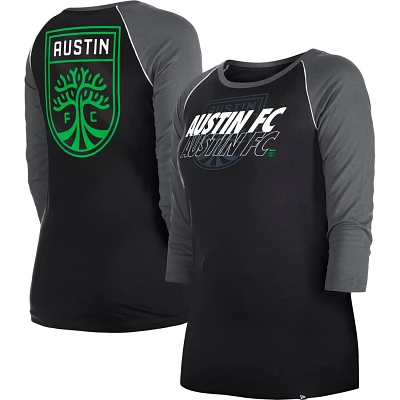 New Era Austin FC Athletic Raglan 3/4-Sleeve T-Shirt