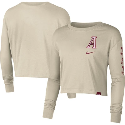 Nike Alabama Crimson Tide Varsity Letter Long Sleeve Crop Top                                                                   