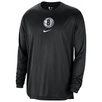 Nike Brooklyn Nets 2023/24 City Edition Authentic Pregame Performance Long Sleeve Shooting T-Shirt