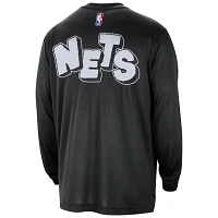 Nike Brooklyn Nets 2023/24 City Edition Authentic Pregame Performance Long Sleeve Shooting T-Shirt