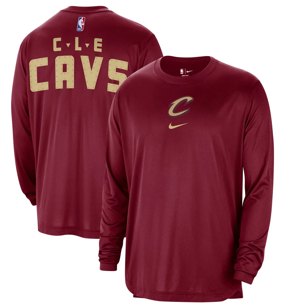 Nike Cleveland Cavaliers 2023/24 City Edition Authentic Pregame Performance Long Sleeve Shooting T-Shirt