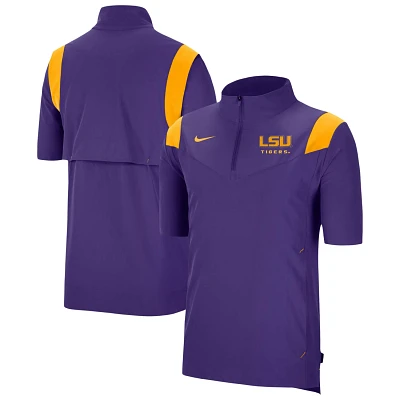 Nike LSU Tigers Coach Short Sleeve Quarter-Zip Jacket