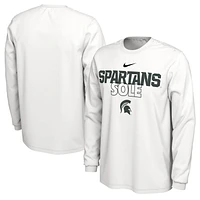 Nike Michigan State Spartans 2023 On Court Bench Long Sleeve T-Shirt