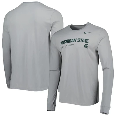 Nike Michigan State Spartans Team Practice Performance Long Sleeve T-Shirt