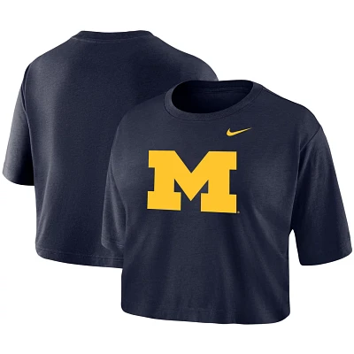 Nike Michigan Wolverines Cropped Performance T-Shirt