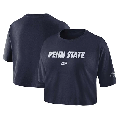 Nike Penn State Nittany Lions Wordmark Cropped T-Shirt