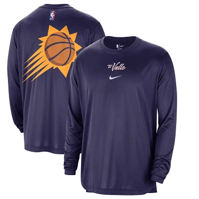Nike Phoenix Suns 2023/24 City Edition Authentic Pregame Performance Long Sleeve Shooting T-Shirt