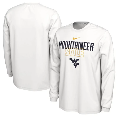 Nike West Virginia Mountaineers 2023 On Court Bench Long Sleeve T-Shirt