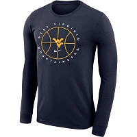 Nike West Virginia Mountaineers Basketball Icon Legend Performance Long Sleeve T-Shirt