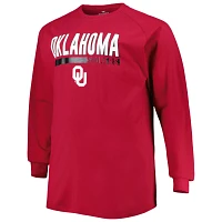 Oklahoma Sooners Big  Tall Two-Hit Long Sleeve T-Shirt