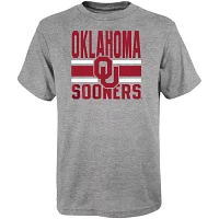 Preschool /Heather Gray Oklahoma Sooners Fan Wave Short  Long Sleeve T-Shirt Combo Pack