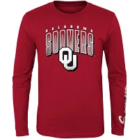 Preschool /Heather Gray Oklahoma Sooners Fan Wave Short  Long Sleeve T-Shirt Combo Pack