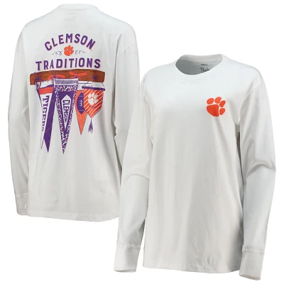 Pressbox Clemson Tigers Traditions Pennant Long Sleeve T-Shirt