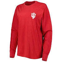 Pressbox Indiana Hoosiers Valencia Plaid 2-Hit Long Sleeve T-Shirt                                                              