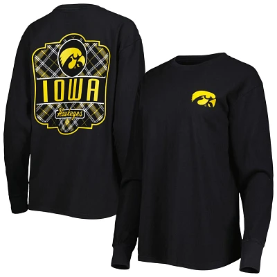 Pressbox Iowa Hawkeyes Valencia Plaid 2-Hit Long Sleeve T-Shirt                                                                 