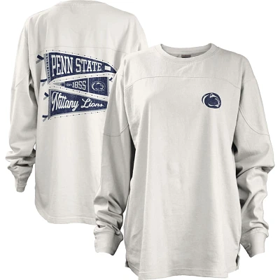 Pressbox Penn State Nittany Lions Pennant Stack Oversized Long Sleeve T-Shirt