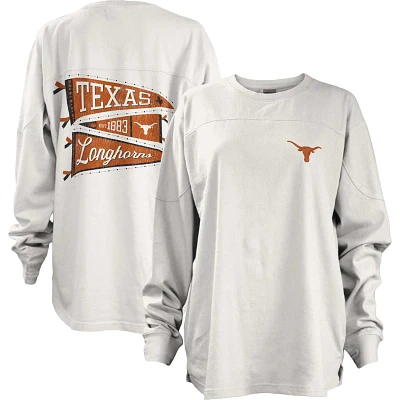 Pressbox Texas Longhorns Pennant Stack Oversized Long Sleeve T-Shirt