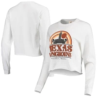 Texas Longhorns Retro Campus Crop Long Sleeve T-Shirt