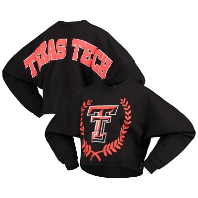 Texas Tech Red Raiders Laurels Crop Long Sleeve T-Shirt