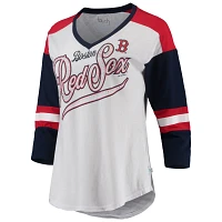 Touch /Navy Boston Red Sox Base Runner 3/4-Sleeve V-Neck T-Shirt