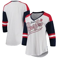 Touch /Navy Boston Red Sox Base Runner 3/4-Sleeve V-Neck T-Shirt