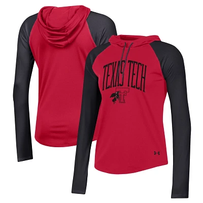 Under Armour Texas Tech Raiders Gameday Mesh Performance Raglan Hooded Long Sleeve T-Shirt