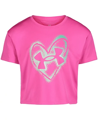 Under Armour Toddler Girls' Spray Heart Short Sleeve T-Shirt