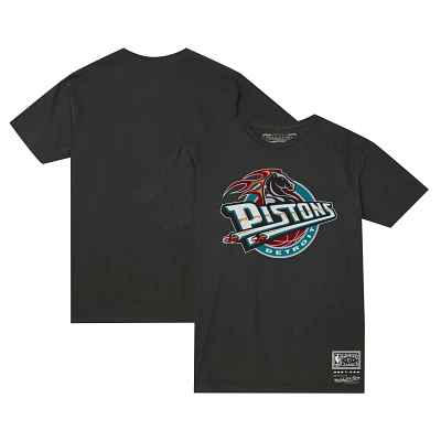 Unisex Mitchell  Ness Detroit Pistons Hardwood Classics MVP Throwback Logo T-Shirt