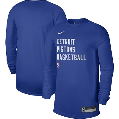 Unisex Nike Detroit Pistons 2023/24 Legend On-Court Practice Long Sleeve T-Shirt