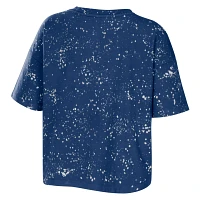 WEAR by Erin Andrews Kentucky Wildcats Bleach Wash Splatter Cropped Notch Neck T-Shirt