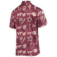Wes  Willy Virginia Tech Hokies Vintage Floral Button-Up Shirt                                                                  