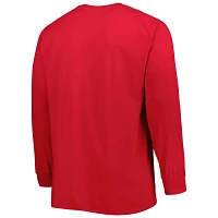 Wisconsin Badgers Big  Tall Two-Hit Long Sleeve T-Shirt