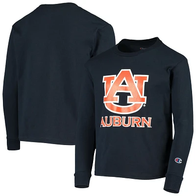 Youth Champion Auburn Tigers Lockup Long Sleeve T-Shirt                                                                         