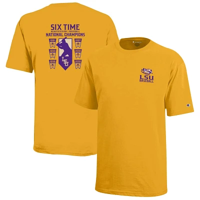 Youth Champion LSU Tigers Six-Time Baseball National Champions T-Shirt