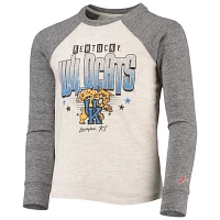 Youth League Collegiate Wear Heathered Gray Kentucky Wildcats Baseball Tri-Blend Raglan Long Sleeve T-Shirt                     