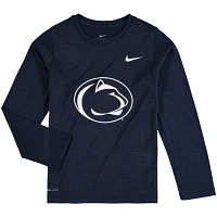 Youth Nike Heathered Penn State Nittany Lions Legend Logo Long Sleeve Performance T-Shirt