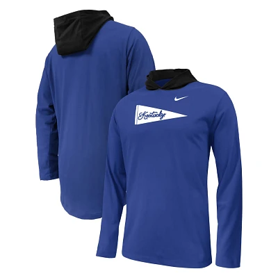 Youth Nike Kentucky Wildcats Sideline Performance Long Sleeve Hoodie T-Shirt