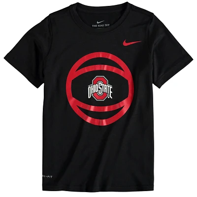 Youth Nike Ohio State Buckeyes Basketball and Logo Performance T-Shirt