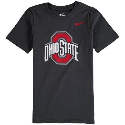 Youth Nike Scarlet Ohio State Buckeyes Cotton Logo T-Shirt