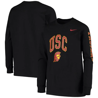 Youth Nike USC Trojans Arch  Logo 2-Hit Long Sleeve T-Shirt