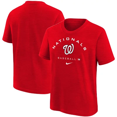 Youth Nike Washington Nationals Authentic Collection Early Work Tri-Blend Performance T-Shirt