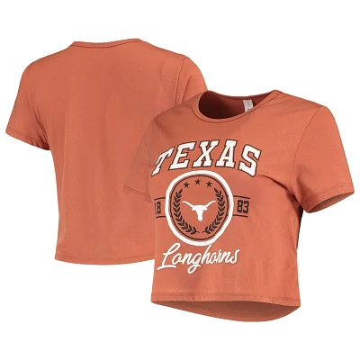 ZooZatz Texas Texas Longhorns Core Laurels Cropped T-Shirt                                                                      