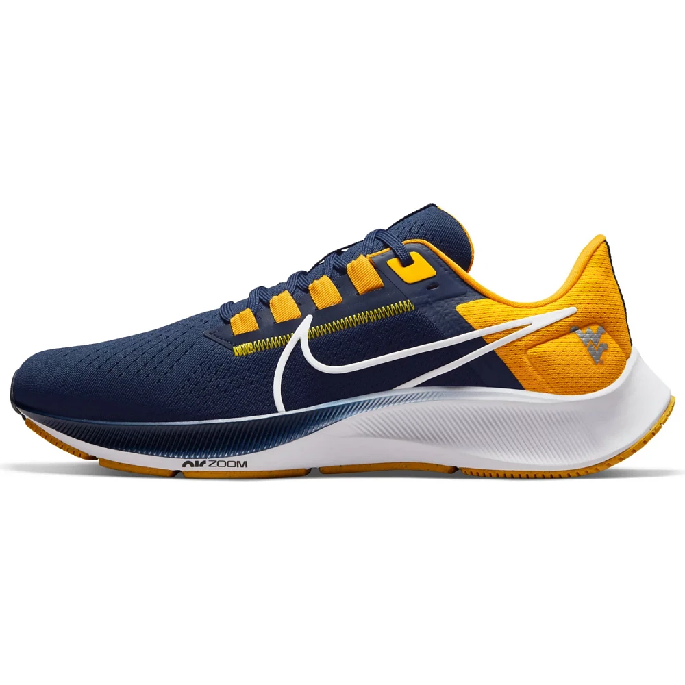 Unisex Nike West Virginia Mountaineers Zoom Pegasus 38 Running Shoe                                                             