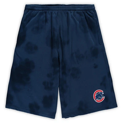 Chicago Cubs Big  Tall Tye Dye Fleece Shorts